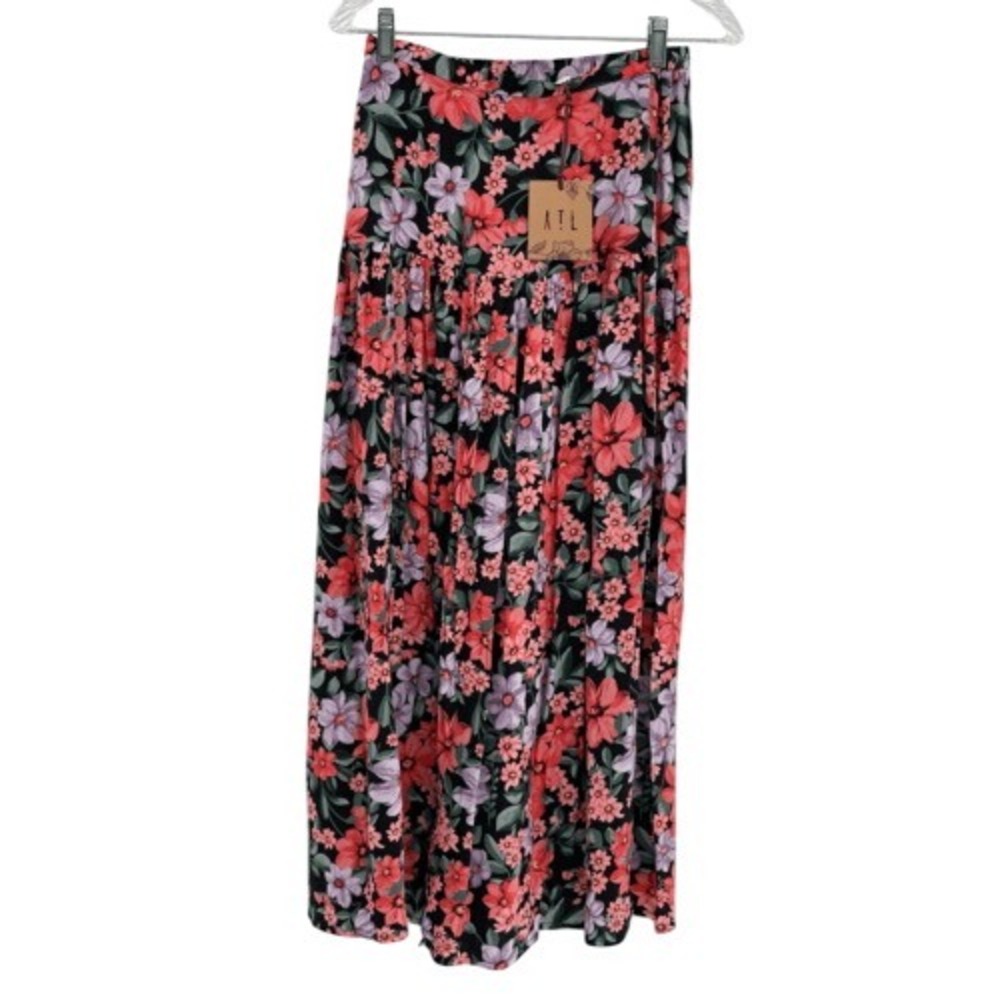 ATL Anthropologie Skirt Maxi‎ Women Small Floral Pink Cottagecore New